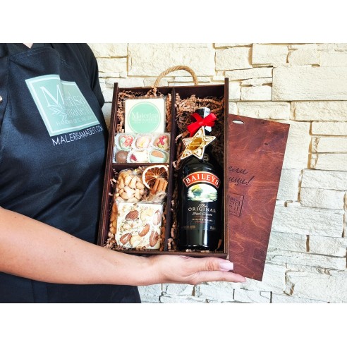 Elegant gift box with compartments for different products