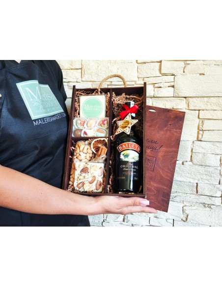 Elegant gift box with compartments for different products