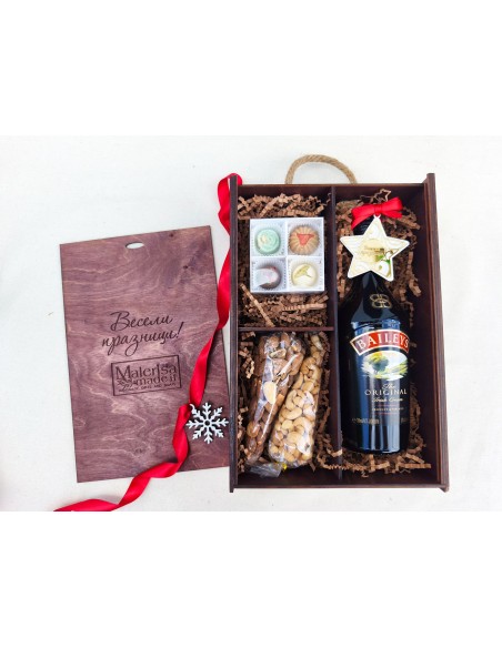 Stylish wooden box for clients and business partners