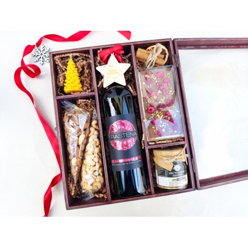 Luxury corporate gift box with compartments and branding option