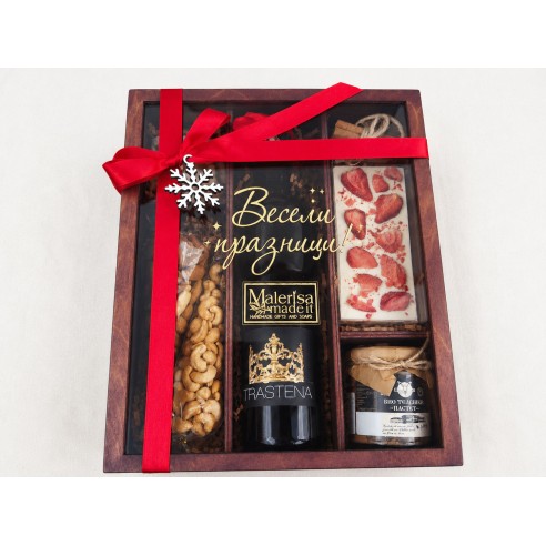Personalized corporate box with compartments for luxury gift sets
