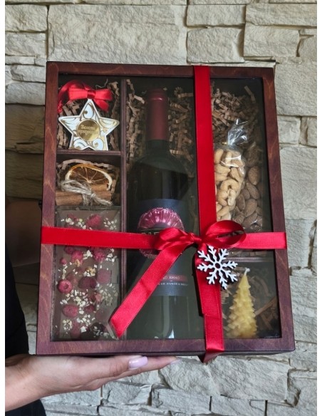 Wooden branded box for Christmas corporate gifts