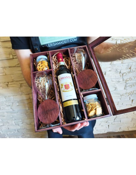 Corporate gift box with transparent lid for premium gift sets