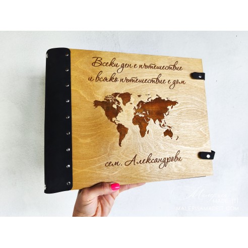 Personalized wooden album for storing precious memories