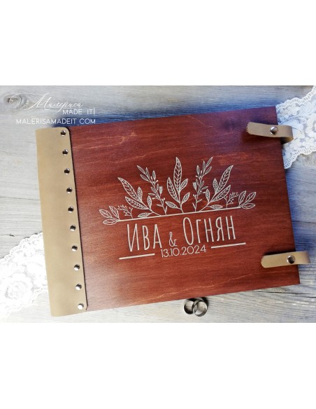 Stylish wooden photo album with the possibility of personalization