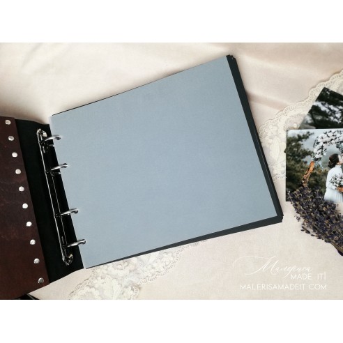 Luxury photo album made of wood and genuine leather | Personalization