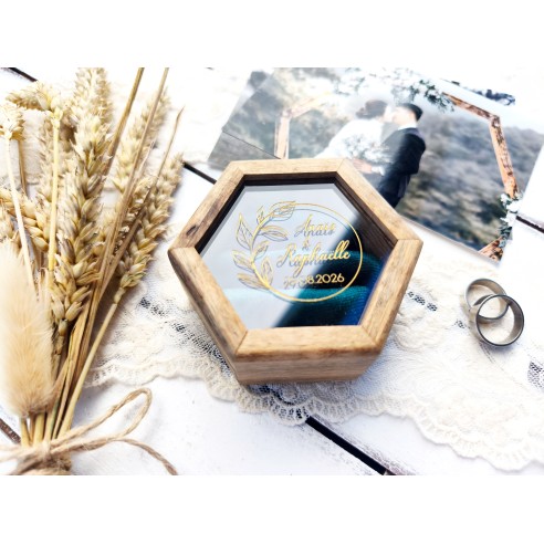 Ring Box with Bride and Groom Names