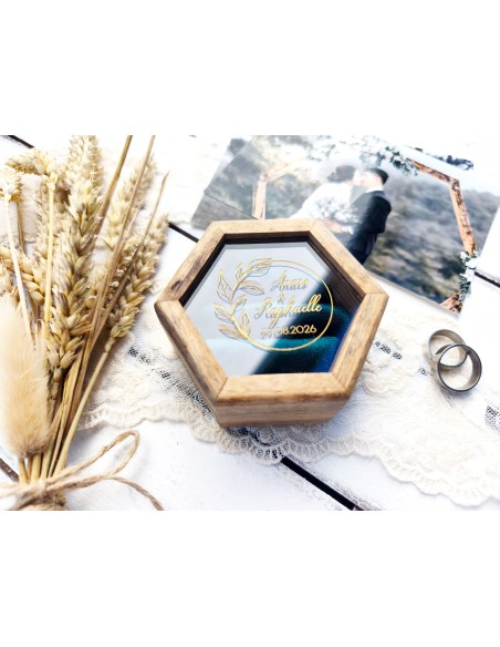 Ring Box with Bride and Groom Names
