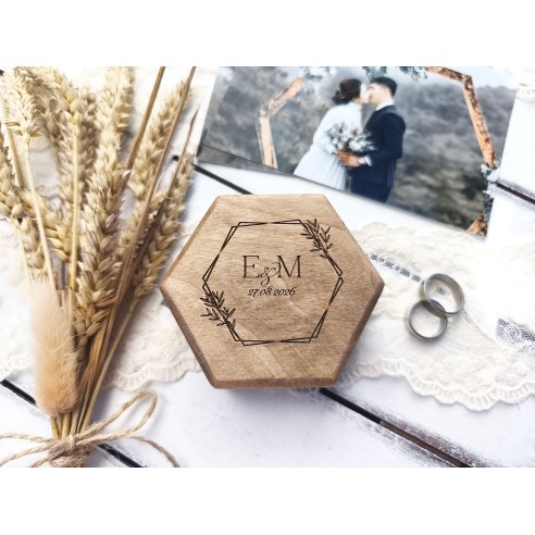 Elegant Ring Box with Personalized Engraving