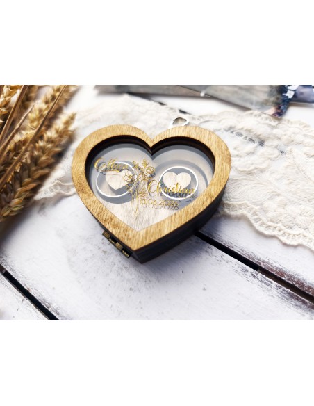 Heart-Shaped Wedding Ring Box