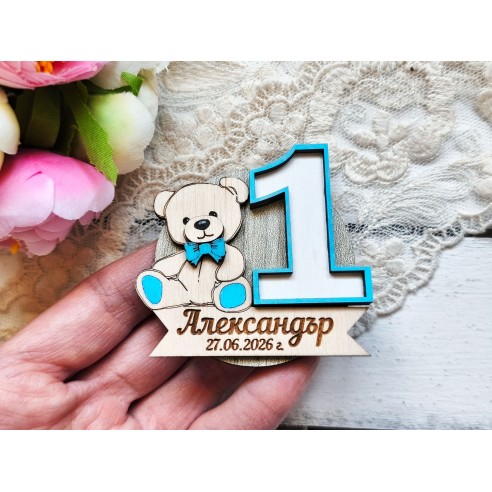 Handmade magnet for birthday guests