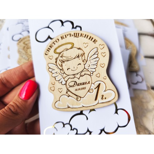 Gift for guests for a baptism with an angel | MalerisaMadeIt