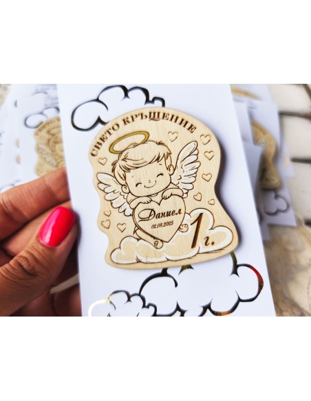 Gift for guests for a baptism with an angel | MalerisaMadeIt