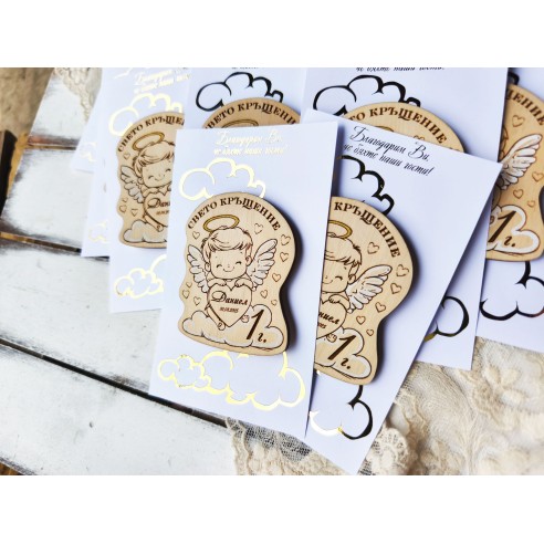Gift for Guests with Angel on Card