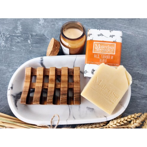 Handmade wooden soap dish