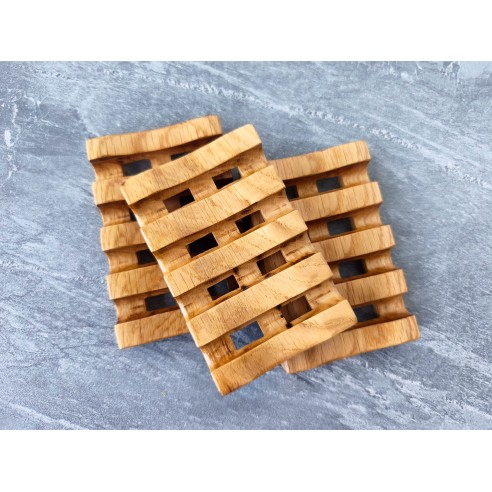 Natural walnut wood soap dish