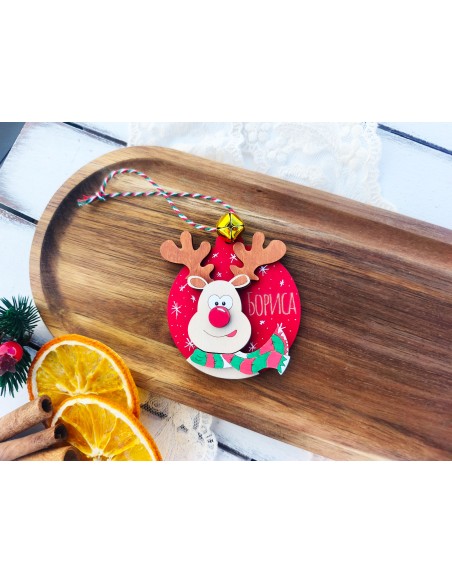 Personalized wooden Christmas tree decoration