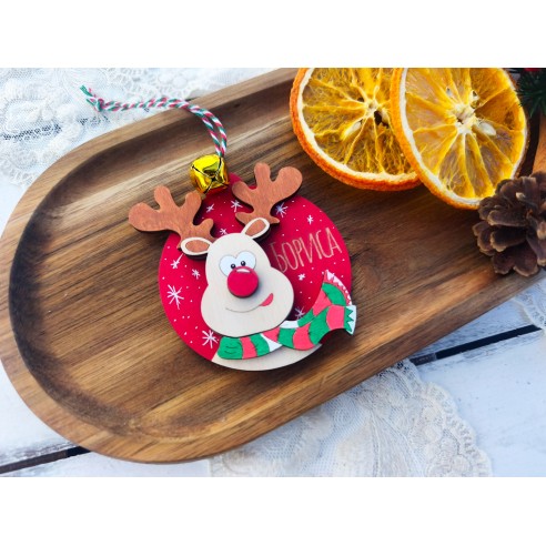 Hand-painted personalized Christmas decoration