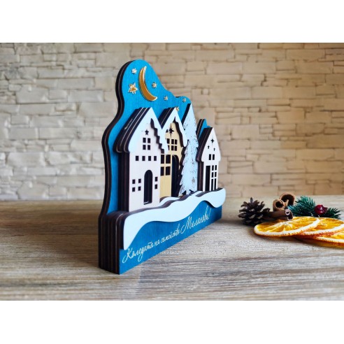 Christmas decoration with custom family inscription
