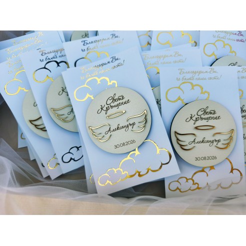 Handmade christening guest favor